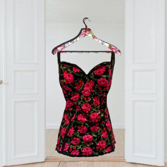Smart & Sexy Other - Sexy & Smart Top Cami Lingerie Floral Bustier Black Pink Underwear Women's 40D
